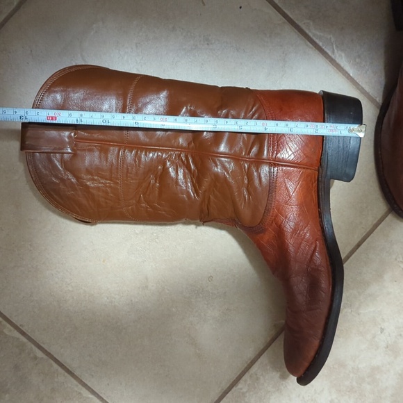 Vintage Nocona Smooth Ostrich - 10.5D Cognac - Picture 12 of 12